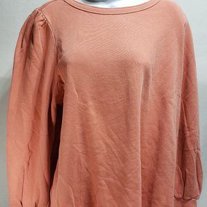 Member's Mark Women's French Terry Puff Sleeve Fashion Sweatshirt Orange 2XL